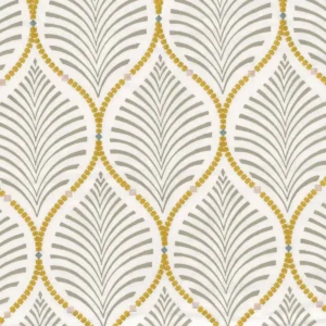 yellow misc embroideried fabric from Camengo