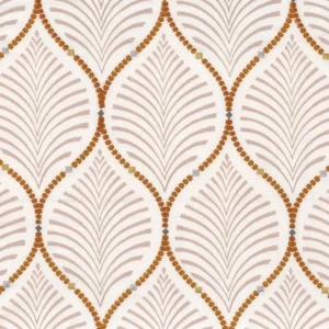 orange misc embroideried fabric from Camengo