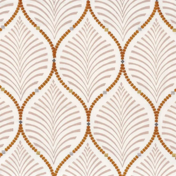 Jade Fabric - N by orange misc embroideried fabric from Camengo