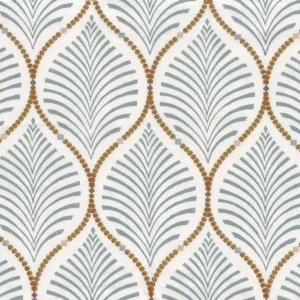 blue misc embroideried fabric from Camengo