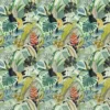 green botanical velvet-chenille fabric from Camengo