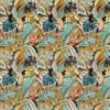 multicolour botanical velvet-chenille fabric from Camengo