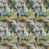 multicolour botanical velvet-chenille fabric from Camengo