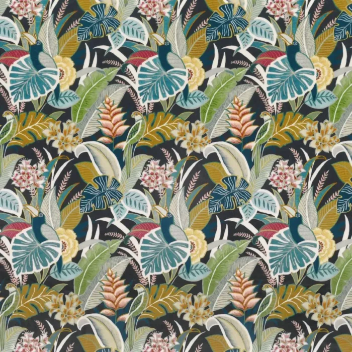 Iguacu Velvet Fabric - Nuit swatch