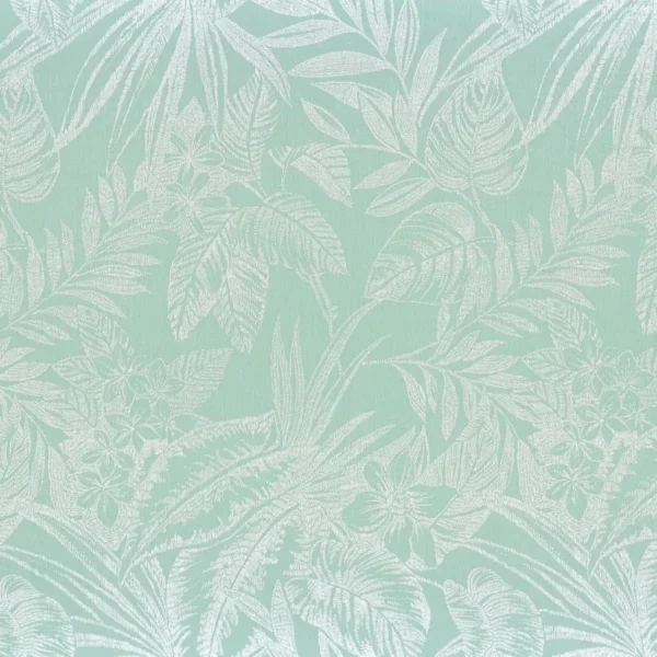 Igapos Fabric - Celadon by green botanical voile-sheer fabric from Camengo
