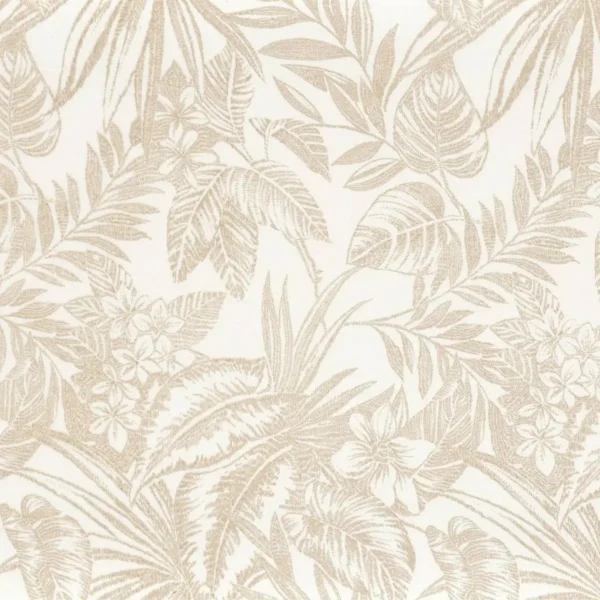 Igapos Fabric - Beige by neutral botanical voile-sheer fabric from Camengo