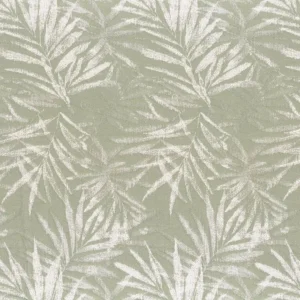 green botanical cotton fabric from Camengo