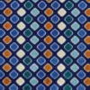 blue geometric velvet-chenille fabric from Camengo
