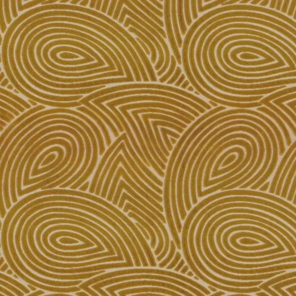 Plumage Fabric - Safran by yellow misc velvet-chenille fabric from Camengo