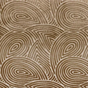 white geometric velvet-chenille fabric from Camengo