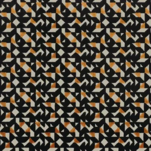 black-grey geometric velvet-chenille fabric from Camengo