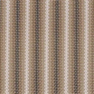 brown striped cotton fabric from Camengo