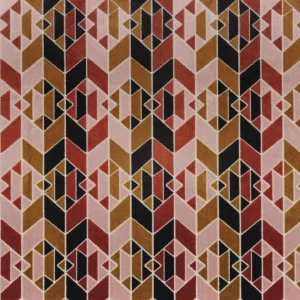 multicolour geometric jacquard fabric from Camengo