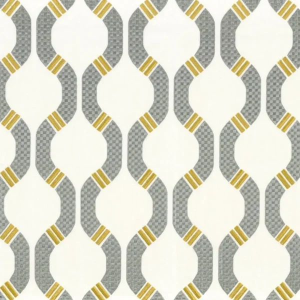 Nouvelle Orleans Fabric - Vert De Gris by white geometric misc fabric from Camengo