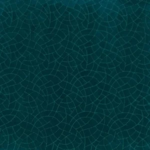 green geometric embroideried fabric from Camengo
