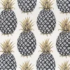black-grey botanical jacquard fabric from Camengo