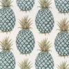 green botanical jacquard fabric from Camengo