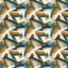 multicolour geometric velvet-chenille fabric from Camengo