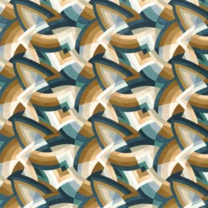 multicolour geometric velvet-chenille fabric from Camengo