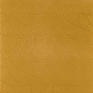 yellow geometric embroideried fabric from Camengo
