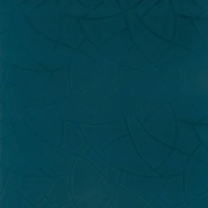 blue geometric embroideried fabric from Camengo