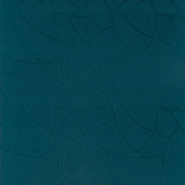 Copa Cabana Fabric - Emeraude by blue geometric embroideried fabric from Camengo