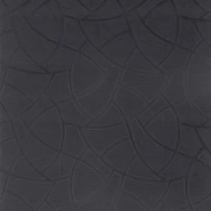 black-grey geometric embroideried fabric from Camengo