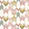 multicolour geometric embroideried fabric from Camengo