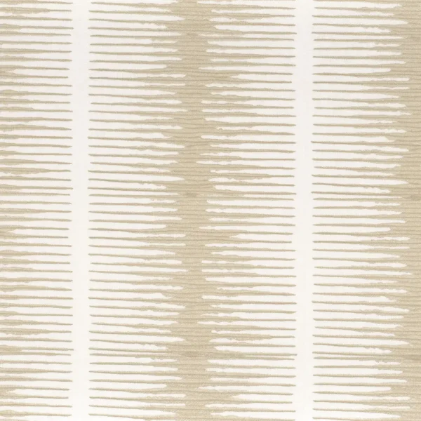 Particule Fabric - Lin by neutral striped embroideried fabric from Camengo