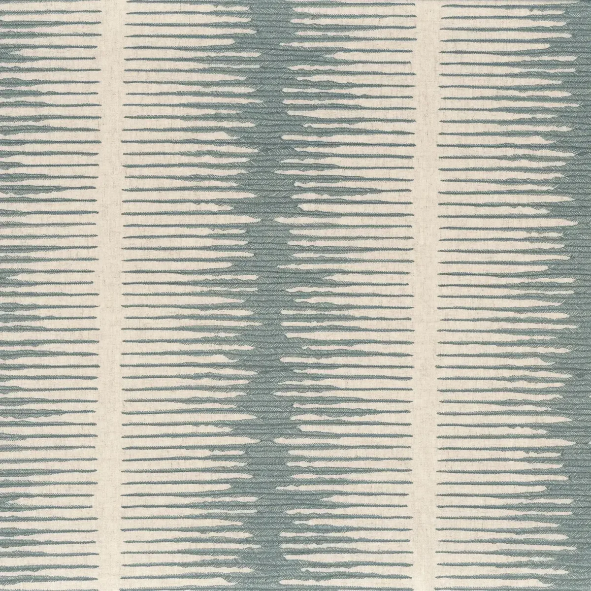 Particule Fabric - Horizon by blue striped embroideried fabric from Camengo