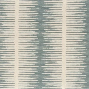 blue striped embroideried fabric from Camengo