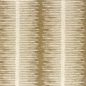 brown striped embroideried fabric from Camengo