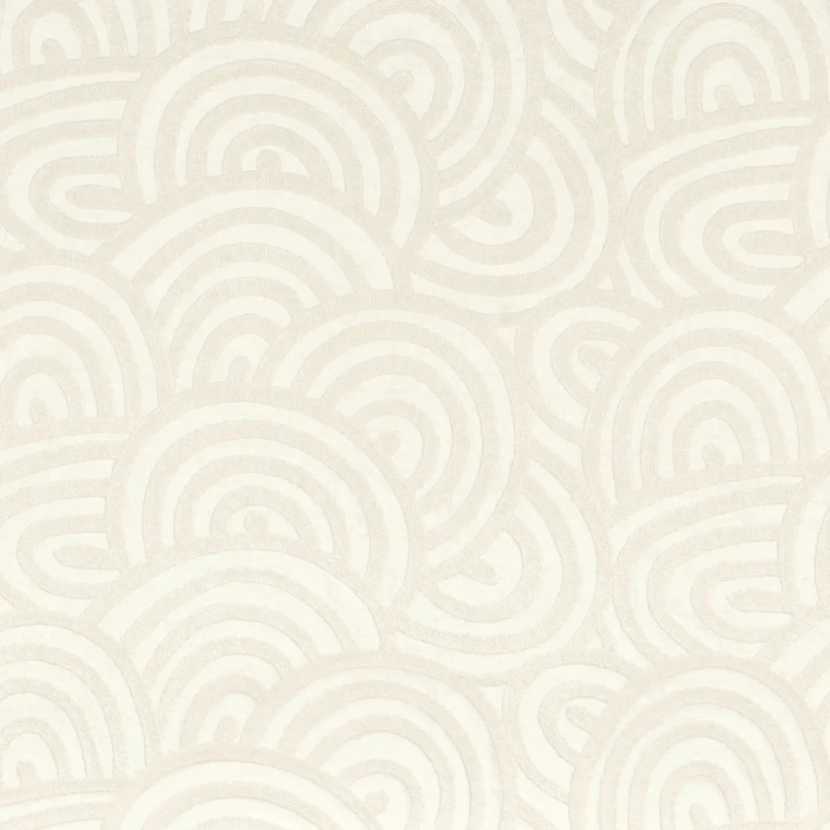 Geode Fabric - Niege by white misc embroideried fabric from Camengo