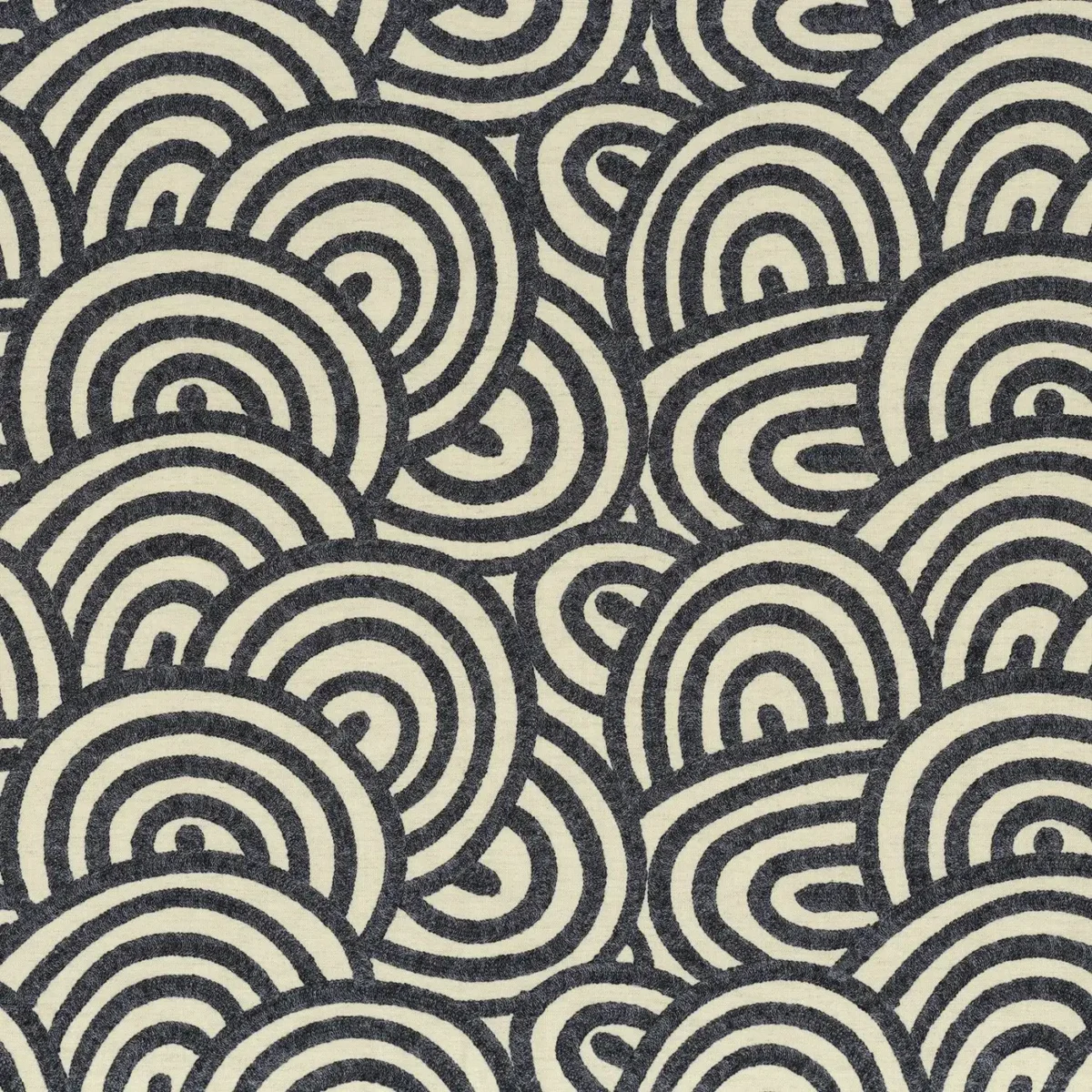 Geode Fabric - Navy by blue misc embroideried fabric from Camengo