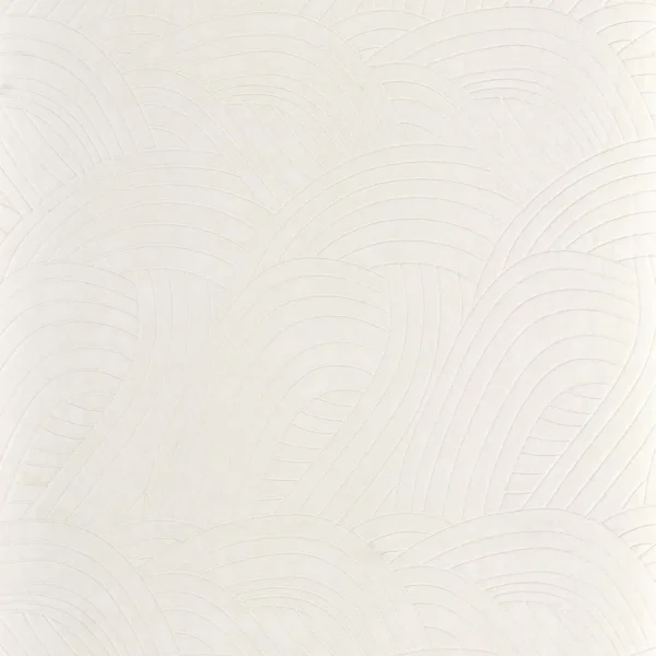 Limpide Fabric - Niege by white misc embroideried fabric from Camengo