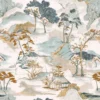 neutral botanical linen fabric from Casamance