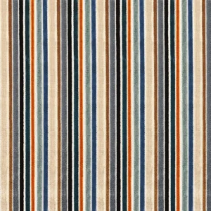 blue striped velvet-chenille fabric from Casamance