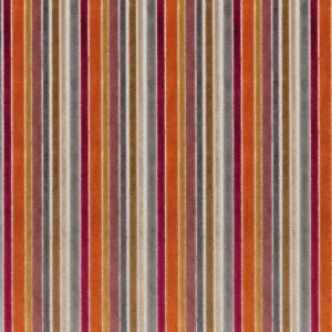 multicolour striped velvet-chenille fabric from Casamance