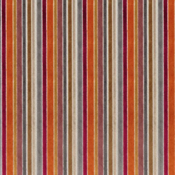 Georges Fabric - Multico by multicolour striped velvet-chenille fabric from Casamance
