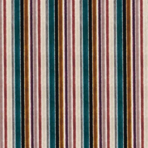 multicolour striped velvet-chenille fabric from Casamance
