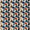 blue geometric velvet-chenille fabric from Casamance