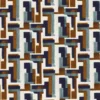 blue geometric velvet-chenille fabric from Casamance