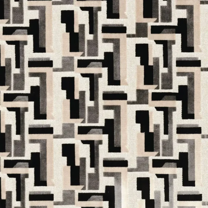 Bebop Fabric - Gris / Noir De Lune swatch