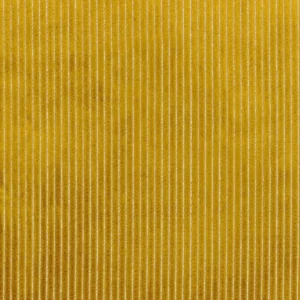 yellow striped velvet-chenille fabric from Casamance