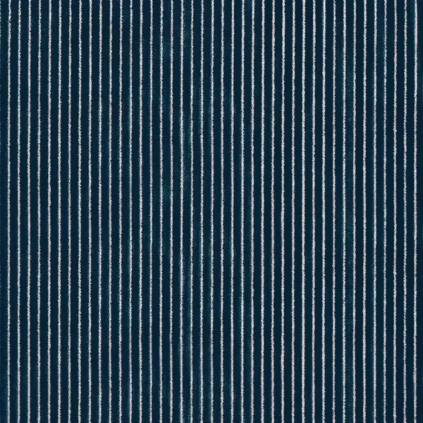 blue striped velvet-chenille fabric from Casamance