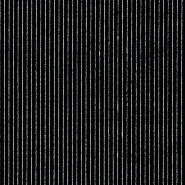 Tamise Fabric - Noir De Lune by black-grey striped velvet-chenille fabric from Casamance