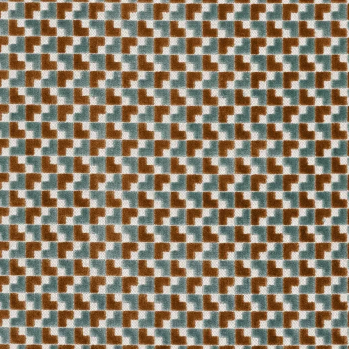 Baker Street Fabric - Celadon / Camel swatch