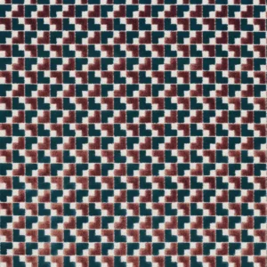 blue geometric velvet-chenille fabric from Casamance