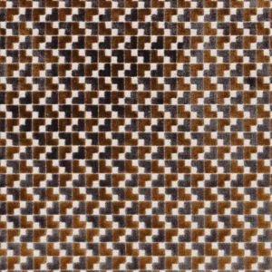 black-grey geometric velvet-chenille fabric from Casamance