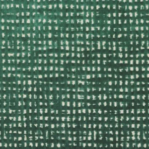 green geometric velvet-chenille fabric from Casamance
